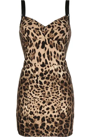Dolce & Gabbana Robe courte à imprimé léopard