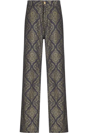Etro Jean droit à motif cachemire en jacquard