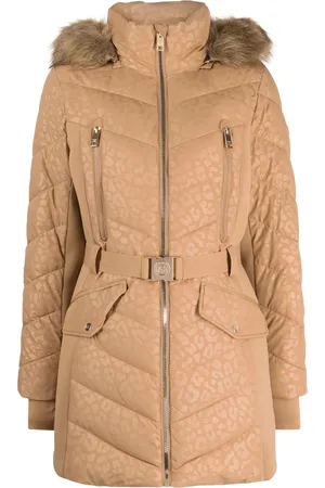 Michael Kors Parka matelassée à imprimé léopard