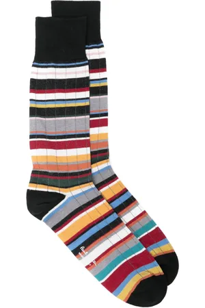 Paul Smith Chaussettes nervurées à rayures signature