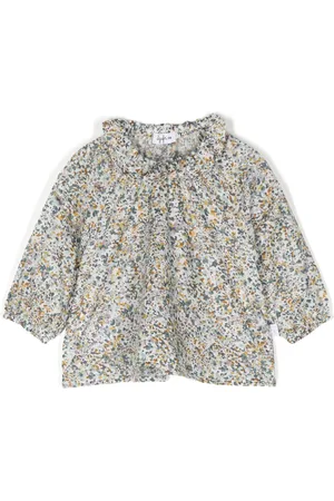 Il gufo Blouse en velours à imprimé abstrait
