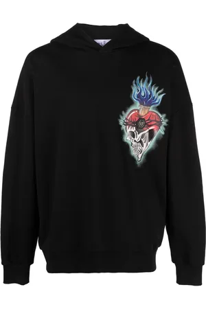 Philipp Plein Hoodie Love You à imprimé graphique