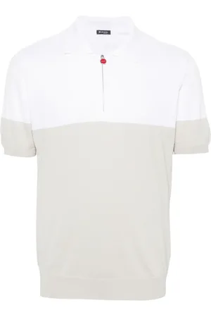 Kiton Polo bicolore en maille nervurée