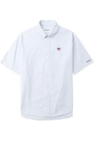 Chocoolate Chemise rayée en coton à logo brodé