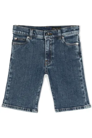 Dolce & Gabbana Short en jean à plaque logo