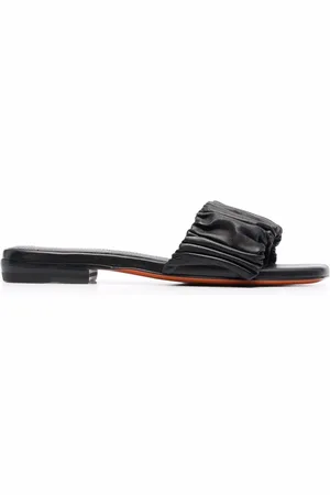 santoni Sandales froncées en cuir