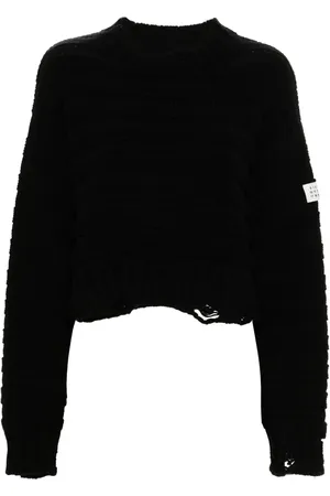 Maison Margiela Pull en maille épaisse à effet usé