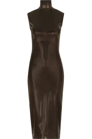 Dolce & Gabbana Robe plissée à col montant