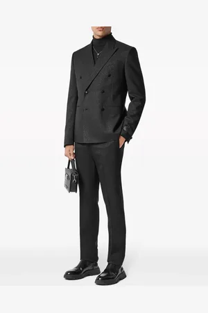 VERSACE Pantalon fuselé à motif en jacquard