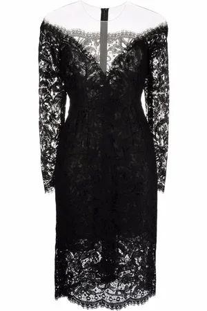 Dolce & Gabbana Robe courte à détails de dentelle