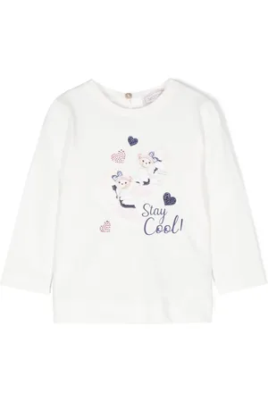 MONNALISA T-shirt en coton à imprimé graphique