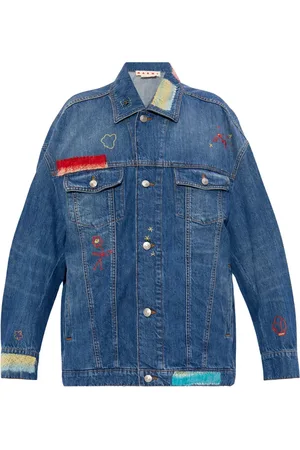 Marni Veste en jean à empiècement en maille