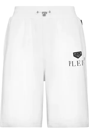 Philipp Plein Short en coton mélangé à plaque logo