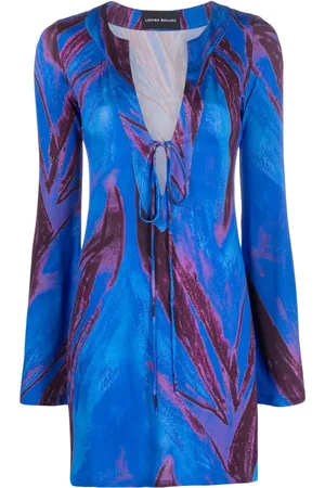 Louisa Ballou Robe-caftan à imprimé abstrait