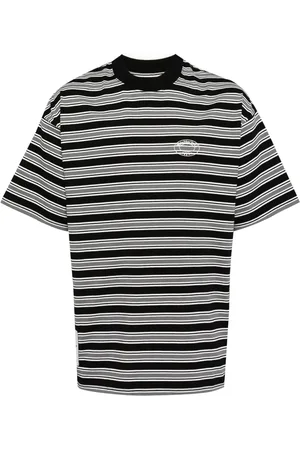 Izzue T-shirt rayé à logo imprimé
