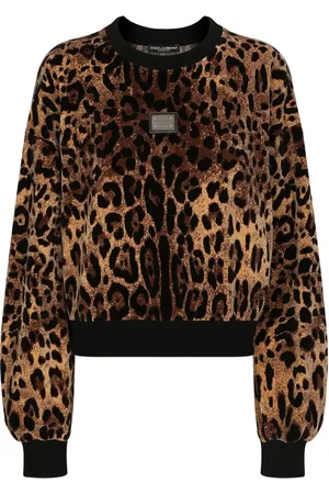 Dolce & Gabbana Pull à motif léopard en jacquard