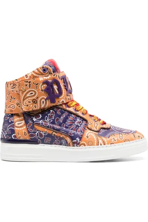 Philipp Plein Baskets montantes à motif cachemire