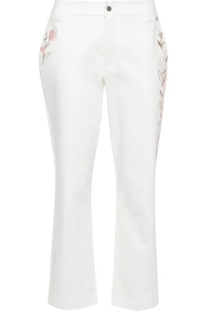 Twin-Set Pantalon à motif floral brodé