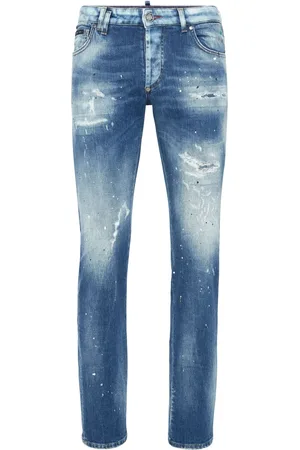 Philipp Plein Jean à appliqué Smiley