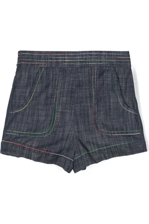 ZIMMERMANN Short en jean Alight à coutures contrastantes
