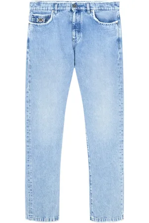 VERSACE Jean droit à bords francs