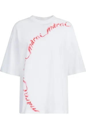 Marni T-shirt en coton à logo imprimé