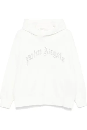 Palm Angels Hoodie à logo orné de cristaux