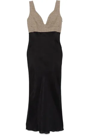 Dorothee Schumacher Robe Checked Seduction à coupe longue