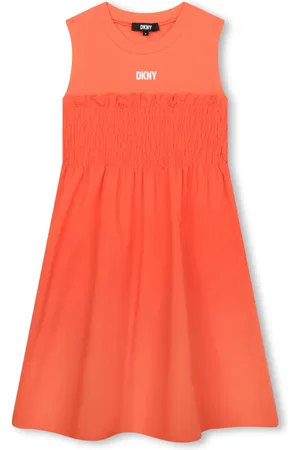 DKNY Robe froncée à logo imprimé