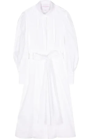 Carolina Herrera Robe-chemise en coton à taille nouée