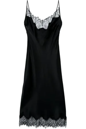 COPERNI Robe mi-longue bordée de dentelle à coupe mi-longue
