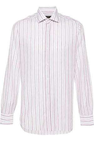 BARBA Chemise rayée à col italien