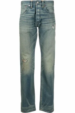 Ralph Lauren Jean droit à finitions effilochées