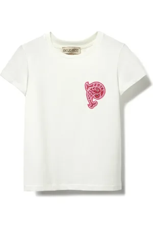PUCCI Junior T-shirt à appliqué Pesci