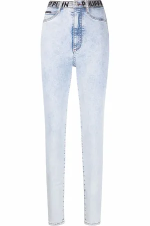Philipp Plein Legging en jean à taille haute