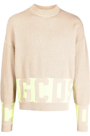 GCDS Pull en maille nervurée à logo