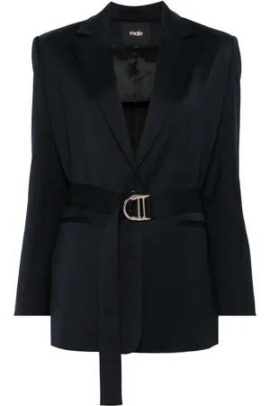 Maje Blazer à taille ceinturée