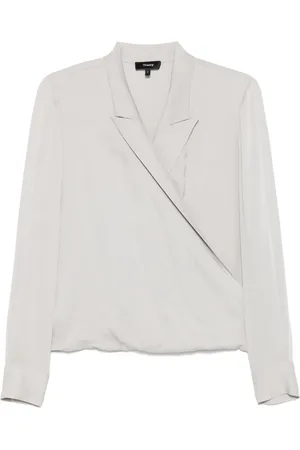 THEORY Blouse cache-cœur à revers pointus