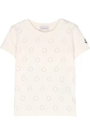 Moncler T-shirt en coton à logo orné de cristaux