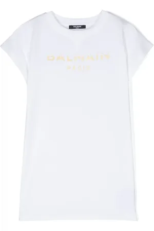 Balmain Robe à logo imprimé