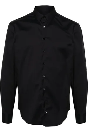 Giorgio Armani Chemise en popeline à col pointu