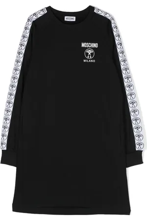 Moschino Robe en coton à logo imprimé