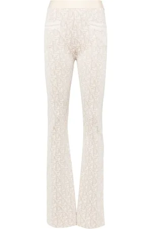 Palm Angels Pantalon évasé à taille mi-haute