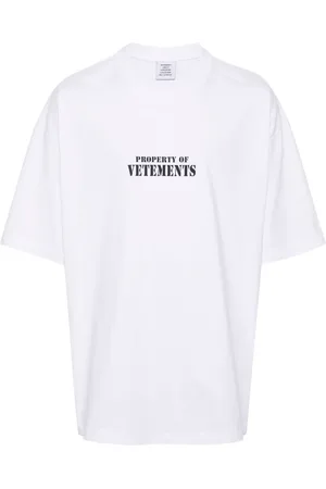 Vetements T-shirt en coton à logo imprimé