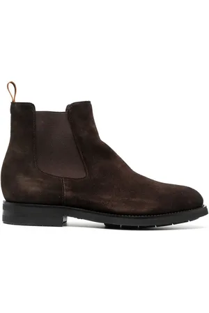 santoni Bottines Chelsea en daim