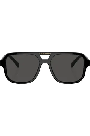Dolce & Gabbana Lunettes de soleil carrées à logo imprimé