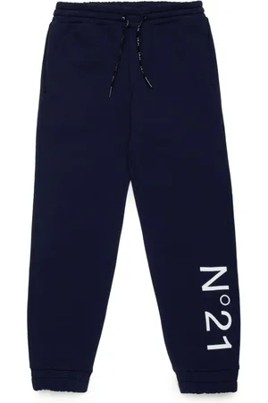 Nº21 Pantalon de jogging en coton à logo imprimé