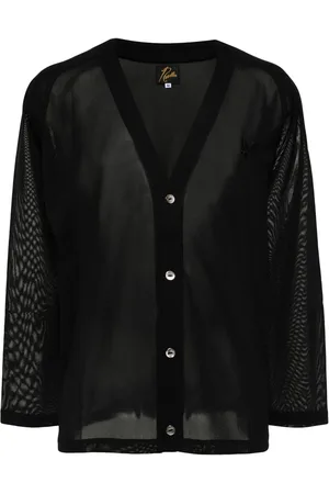 Pins & Needles Cardigan transparent à logo brodé