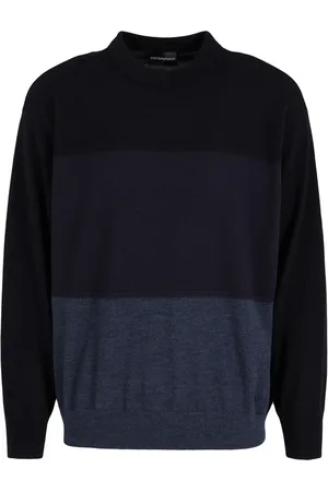 Emporio Armani Pull colour block en laine vierge
