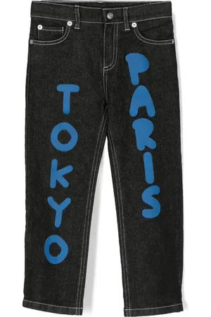 Kenzo Jean à imprimé texte